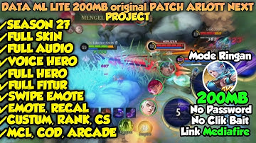 Data Ml Lite 200MB Versi Original Alrott No Password | Ml Lite | Cara Atasi Lag & Patah Pada MlBB