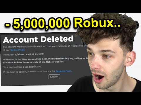 Account terminated with over 5 million Robuxs worth of items for using a  free model : r/robloxgamedev