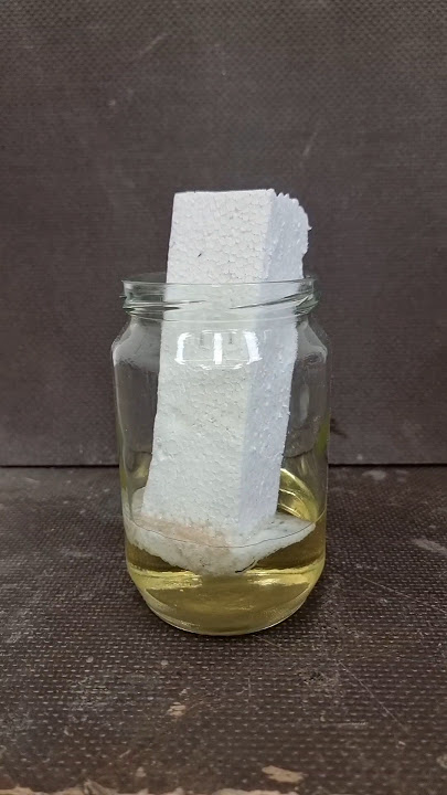 Pengencer Cat   Styrofoam - Pemanfaatan yang Baik untuk Styrofoam Bekas #styrofoam #lem #eksperimen #diy