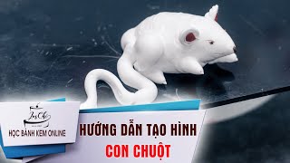 Học Bánh Kem Online - Hướng Dẫn Tạo Hình Con Chuột Kem Topping
