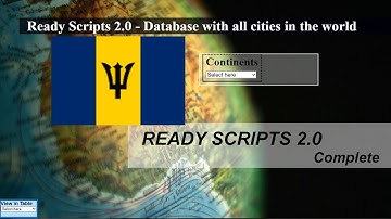 List of cities and provinces in Barbados database - Ready Scripts 2.0