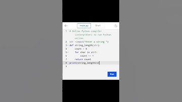 Python program to find the length of a string. #python #pythonprogramming #pythontutorial #shorts