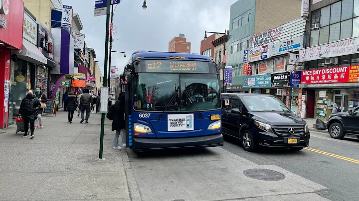 MTA New York City Bus Exclusive: 2017 New Flyer XD60s 6037 & 6039 on the Q12 @ Main St Flushing