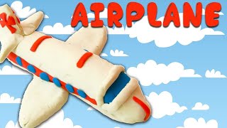 Learn How to Make Airplane with Play Doh Colors for Kids