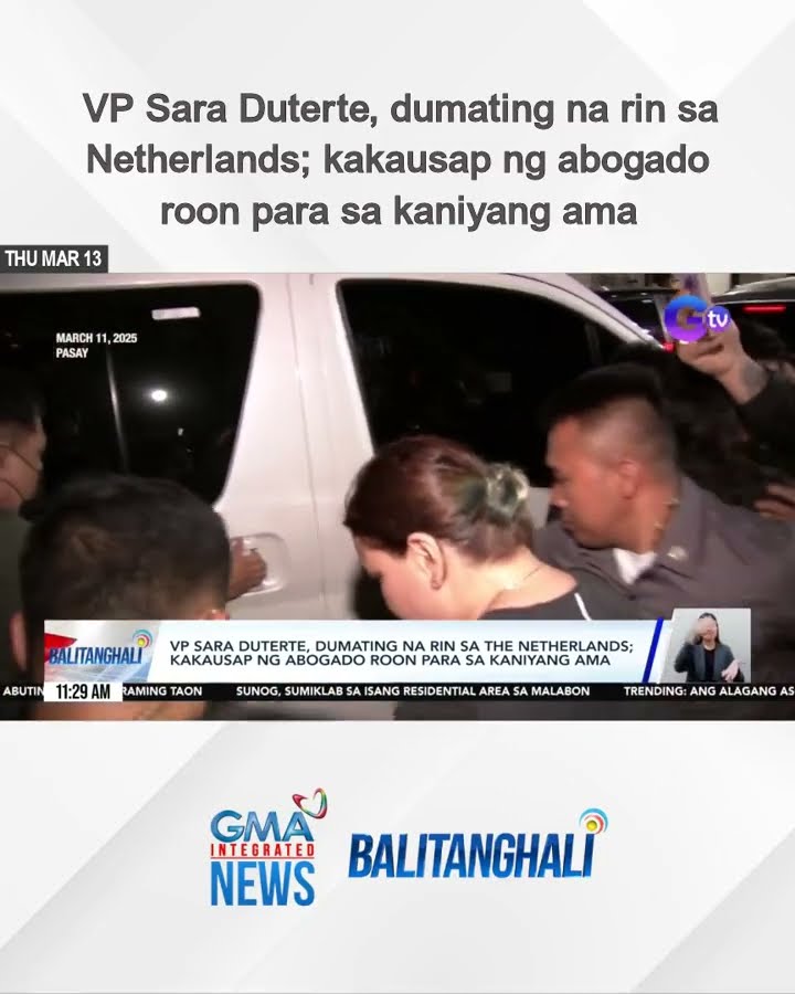 VP Sara Duterte, dumating na rin sa Netherlands; kakausap ng abogado roon para... | Balitanghali