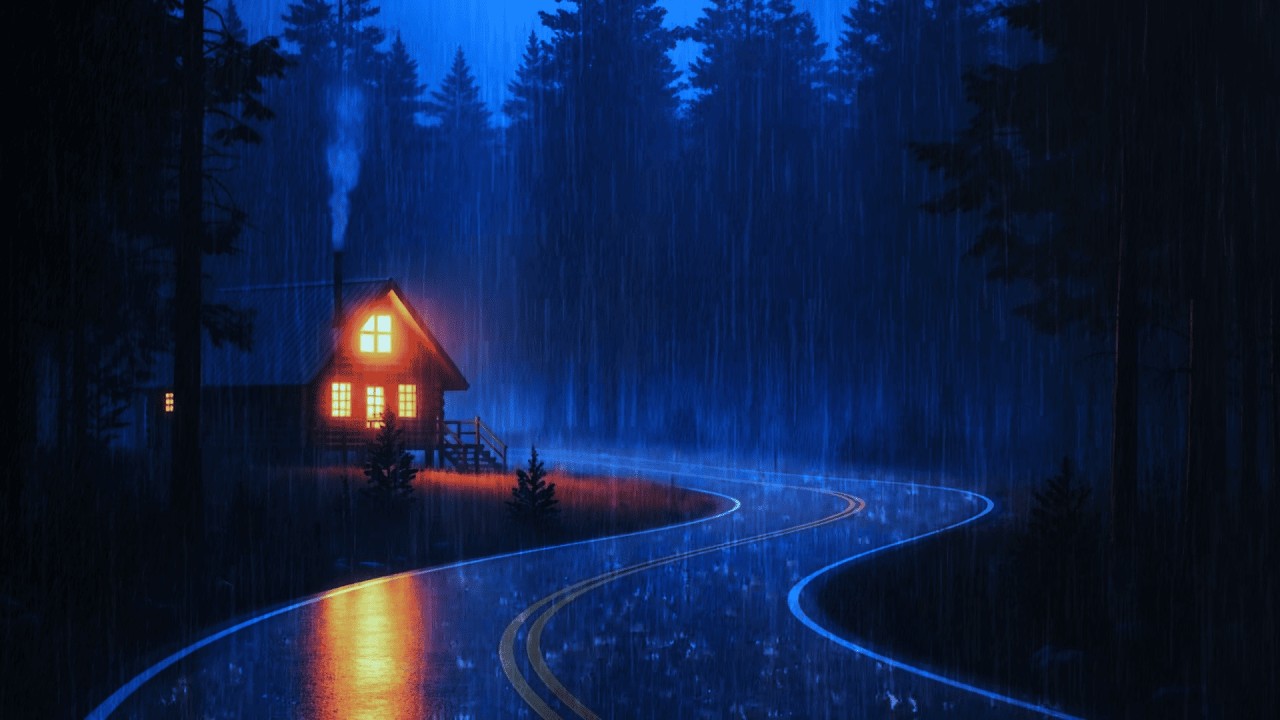 Cozy Sounds of Rain│Heavy Rain at Night│Relax│Deep Sleep