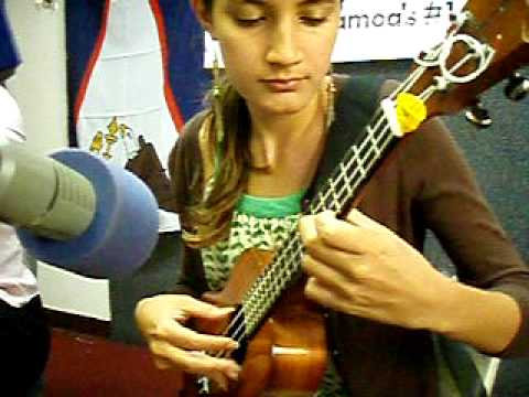Taimane Gardner jams on her ukulele live on 93KHJ radio