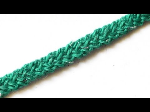 Как связать плоский шнур крючком