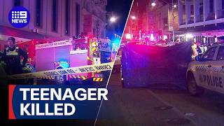 Teen dies after being hit by cars on busy Adelaide nightlife strip | 9 News Australia