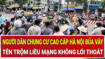 Nghẹt thở video người dân chung cư cao cấp Hà Nội bủa vây, tên trộm liều mạng không lối thoát