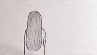رسم سهل | كيفية رسم فتاة على أرجوحة بالرصاص للمبتدئين