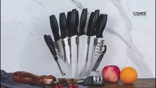 17 Piece Stainless Steel Kitchen Knife Set