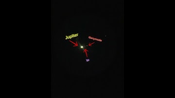 Jupiter and two of its moons through telescope ￼#shorts #telescope #jupiter #Io #ganymede