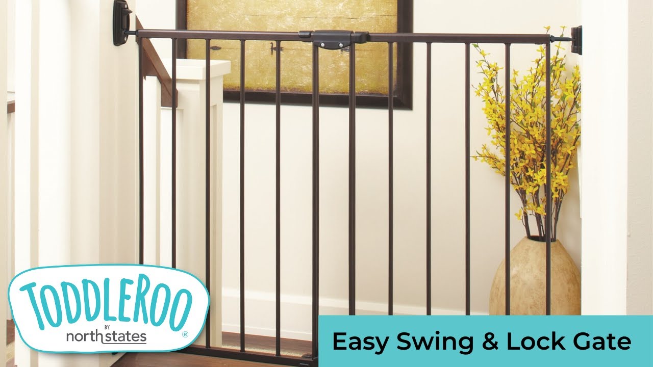 Toddleroo by North States Stairway Swing Wood Gate