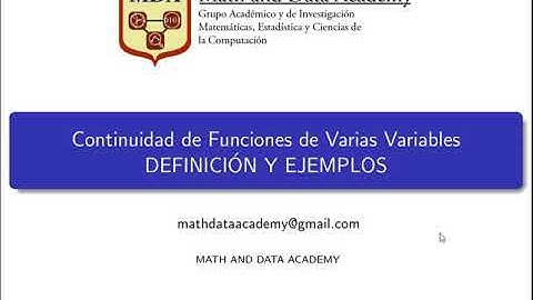 Continuidad de Funciones de Varias Variables
