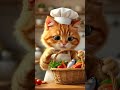Beautiful cat is ready to cook fish #ai #cat #animation #funny #cute ##entertainment