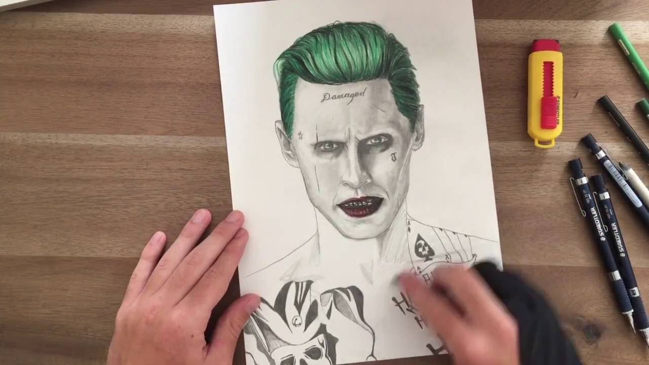 Joker Suicide Squad Speed Drawing Youtube Joker Suicide Squad Speed Drawing Youtube