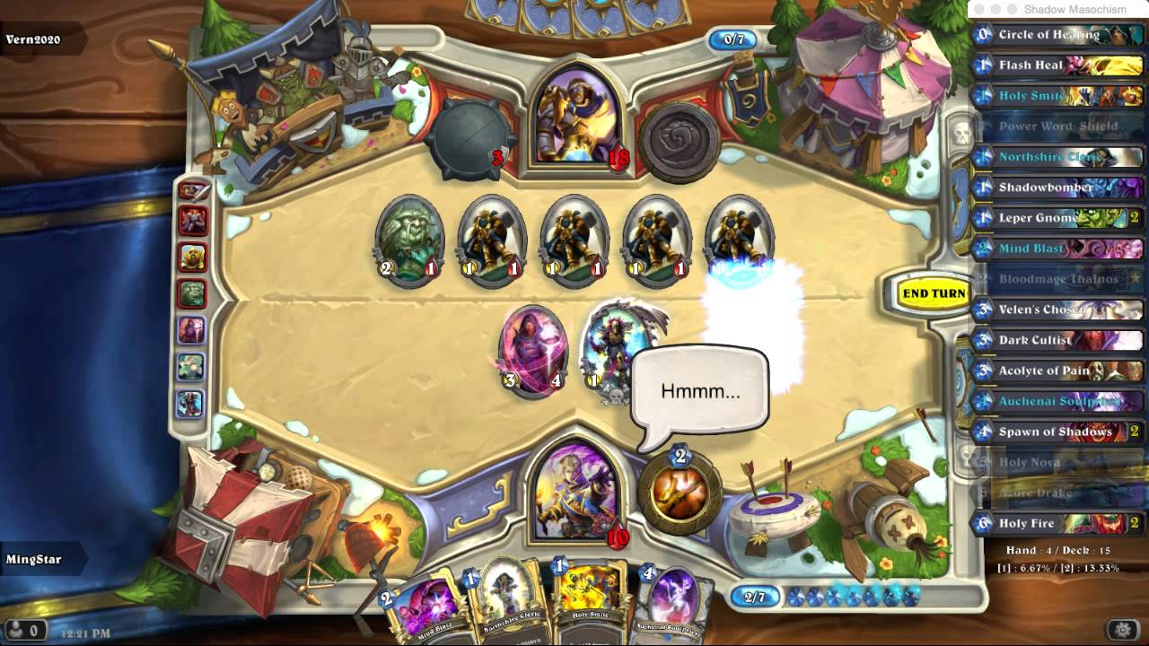 Hearthstone TGT: Aggro Priest vs. Paladin (Full game)