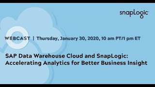 SAP and SnapLogic: Accelerating Analytics for Better Business Insight