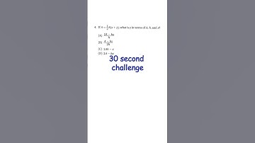 SAT Prep Algebra Lesson 3-3 Equations with More Than One Variable Q4 #maths #satexam #satmath