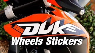 Ktm Duke 125: Wheels Stickers Tutorial