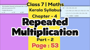 class 7 maths chapter 4 repeated multiplication page 53 kerala syllabus part 2