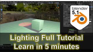 Blender 5.1 Lighting Full Tutorial | Point Light, Spot Light &amp; HDRI Setup (Beginner to Advanced)