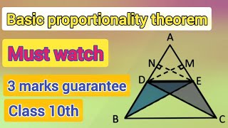 Most important theorem for class 10th Maths. Basic proportionality theorem. Thales theorem.