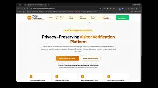 Visitor Verification Platform (VVP) | Zero-Knowledge Access Control on Midnight Network screenshot 5