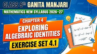 Class 9th ganita manjari chapter 4 Exploring algebraic identities Exercise set 4.1 full solutions 