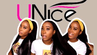 UNice Headband Wig Unboxing and Hair Review + Styling | Affordable Hair $150 | Liallure