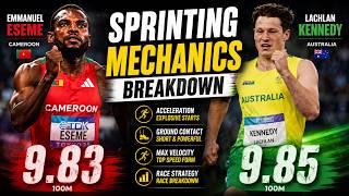 Emmanuel Eseme 9.83 and Lachland Kennedy 9.85 Sprinting Mechanics Breakdown From Commonwealth Games