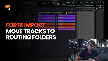 Forte Import  - How to move tracks to routing folders in Pro Tools (Quick Video Manual)