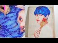 보석으로 거대한 방탄소년단 뷔 만들기! DIY 큐빅페인팅 BTS V Cubic Diamond Painting using Crystals/ 방탄 보석십자수