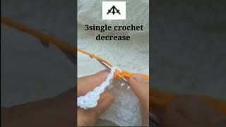 How to do a 3single crochet decrease.#crochet #crochet_tutorial #crochet_stitches #beginners #shorts