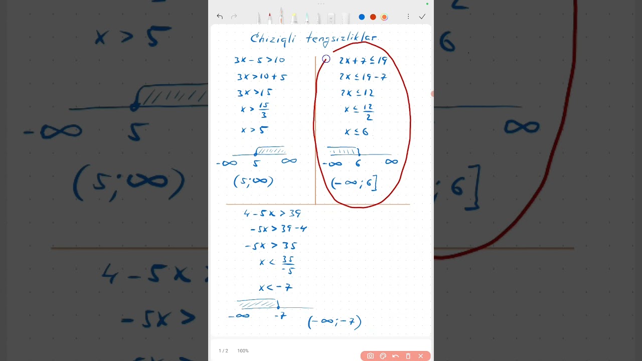 19-dars. Chiziqli tengsizliklar.