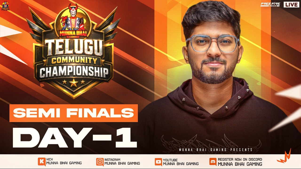 Semi Finals Live (Day 1) 🔥 MBG x Telugu Community Championship -   FreeFire Telugu Live #MBG