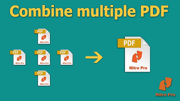 How to combine multiple PDF Files into one single PDF File using Nitro Pro