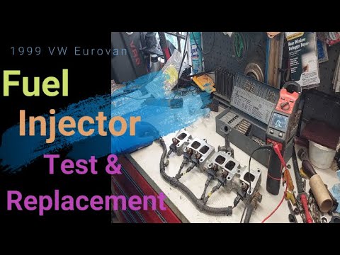 99 Volkswagen Eurovan 2.8l vr6 | Fuel injector replacement | Wiring test | Using a DVOM #repair #vw