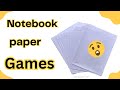 Diy notebook paper games  easy paper games ideas  paper games without glue  no glue paper craft