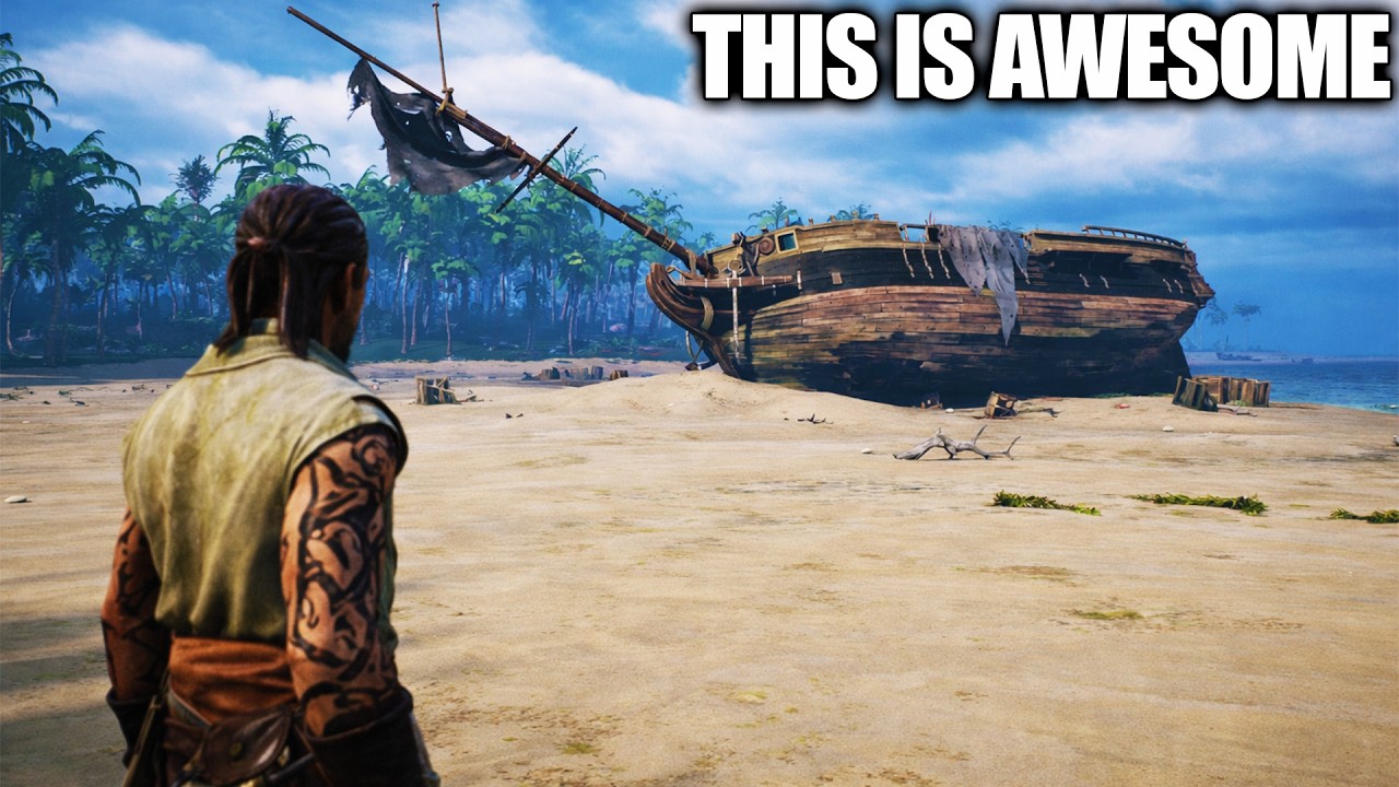 Found a HUGE Pirate Ship to Fix up in This New Amazing Pirate Survival Game…