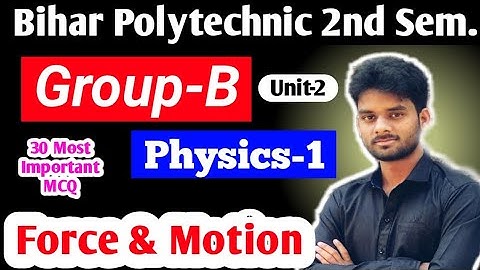 Bihar Polytechnic Second Semester Group-B Physics Important MCQ|Applied-1 Important MCQ|H2O STUDY|