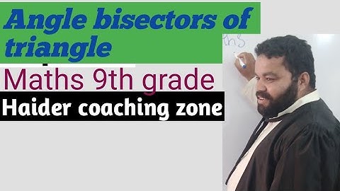 exercise #17.3, question #1,Draw angle bisectors of a triangle, 9th grade maths,