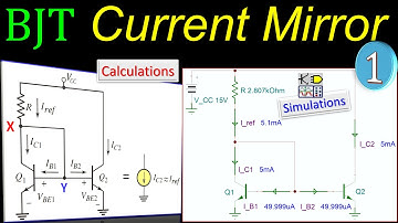 BJT Current Mirror Source 🌟 Calculations & SPICE Simulations 💡 Example 1