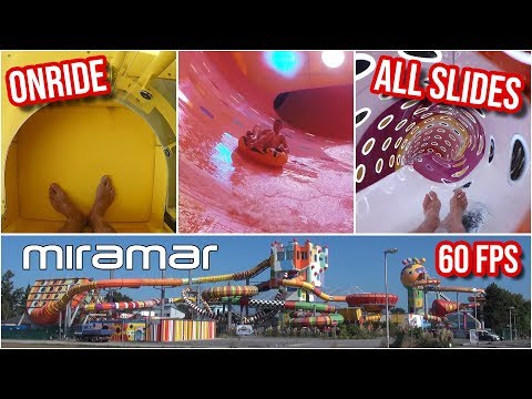 Miramar Weinheim - Alle Rutschen inklusive Piranha - Onride & Offride (POV / 60 fps)