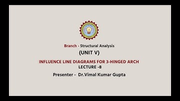 Structural Analysis | Influence Line Diagrams for 3-hinged Arch| AKTU Digital Education