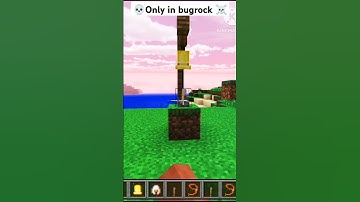 only in bugrock #minecraft #hacks #build #trending #bugrock #bedrock #shorts