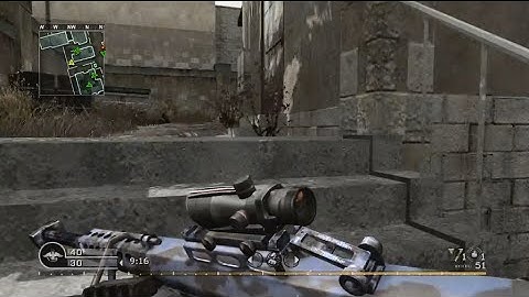 CoD4: .50 Barret ACOG Gameplay