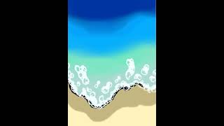 Drawing a relaxing ocean wave #shorts #ibispaintx #art #drawing