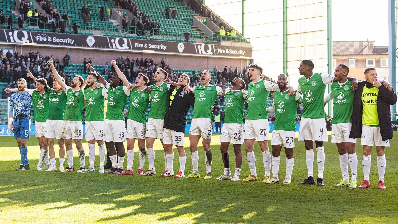 Sunshine on Leith at Easter Road after Hibs beat Celtic 🎶🤘💚